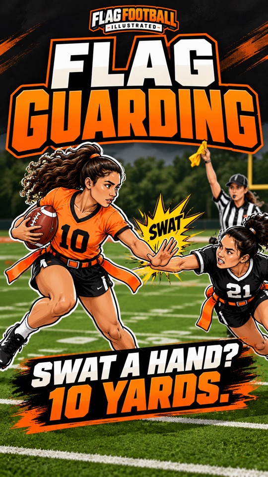 Short: flag guarding is a 10-yard penalty