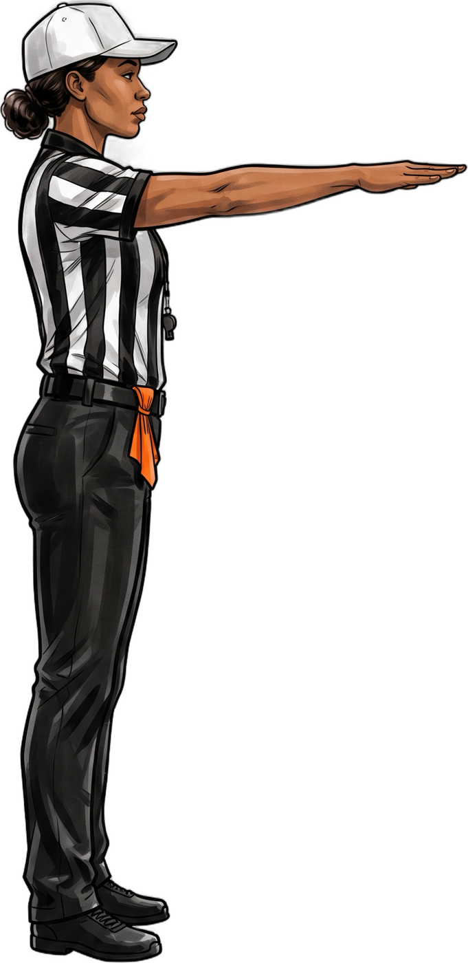 Referee signal 8: first down